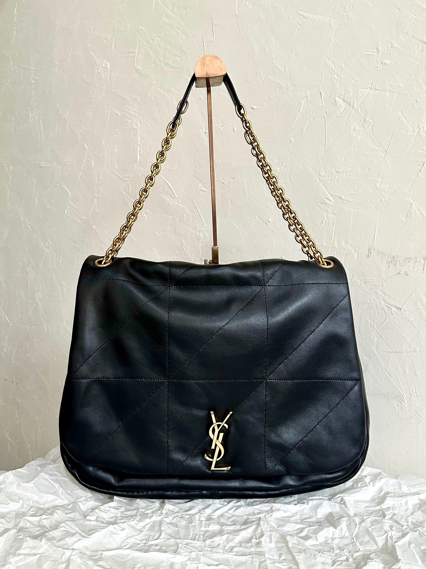 생로랑 Saint laurent/YSL 742431 제이미 4.3 램스킨 블랙 43CM