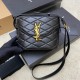 생로랑 Saint laurent/YSL 710080 준 박스 백 퀼티드 램스킨 느와르 19CM