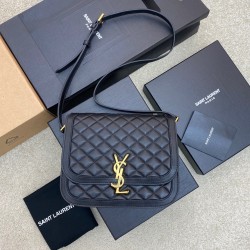 생로랑 Saint laurent/YSL 733704 솔페리노 미디움 서플 사첼 퀼티드 램스킨 블랙 22CM