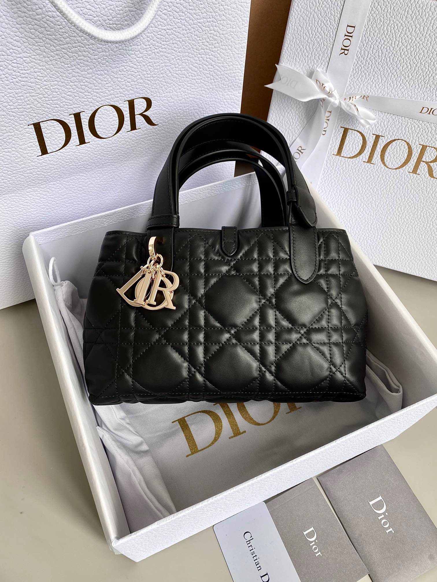 디올 Dior 1292 Toujours 탑 핸들백 23CM