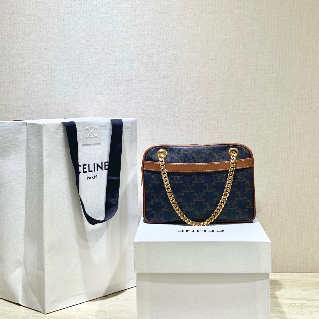 셀린느 CELINE 196252 CANVAS PATAPANS 숄더백 20.5CM