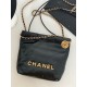 샤넬 CHANEL AS3980 22 미니 핸드백 샤이니 카프스킨 & 골드 메탈 블랙 23CM