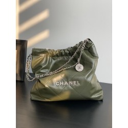 샤넬 CHANEL AS3261 22 미디움 핸드백 샤이니 카프스킨&  실버 메탈  39CM