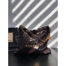 샤넬 CHANEL AS3261 22 미디움 핸드백 샤이니 카프스킨 & 골드 메탈  39CM