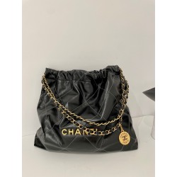 샤넬 CHANEL AS3261 22 미디움 핸드백 샤이니 카프스킨 & 골드 메탈 39CM