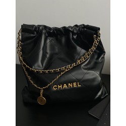 샤넬 CHANEL AS3262 22 라지 핸드백 샤이니 카프스킨 & 골드 메탈 47CM