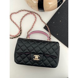 샤넬 CHANEL AS2431B 핸들 장식의 미니 플랩백  & 골드 메탈 20CM