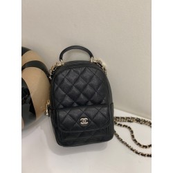 샤넬 CHANEL AP3753 24C 클래식 핸드폰 홀더 체인 달린 샤이니 카프스킨 & 골드 메탈 블랙 22CM