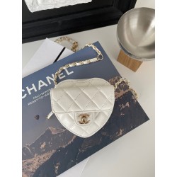 샤넬 CHANEL AP2786 22SS 하트 지퍼 암밴드 동전 지갑 & 골드 코랄 11CM