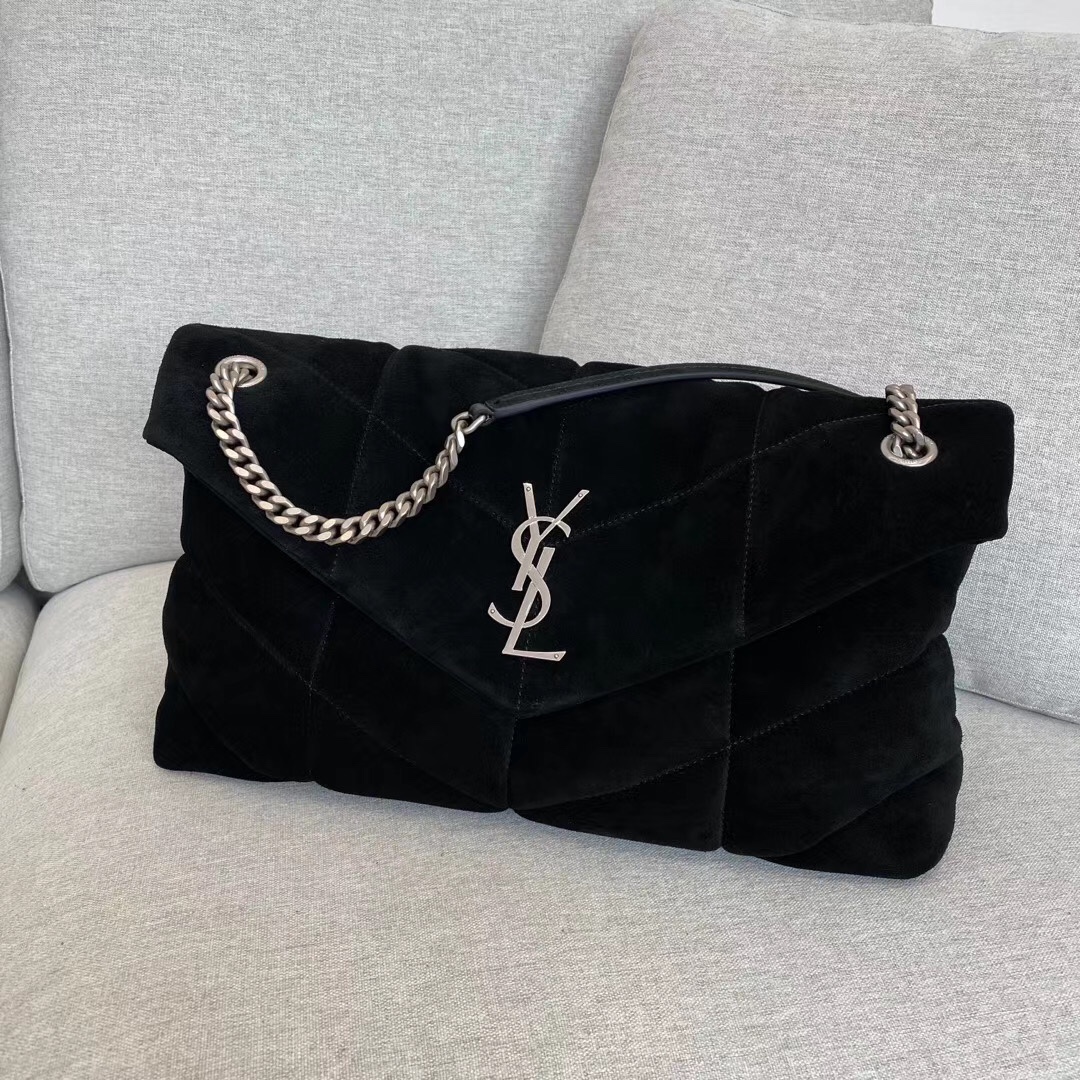 생로랑 Saint laurent/YSL 577475 퍼퍼 미디움 체인 백 퀼티드 램스킨 35CM