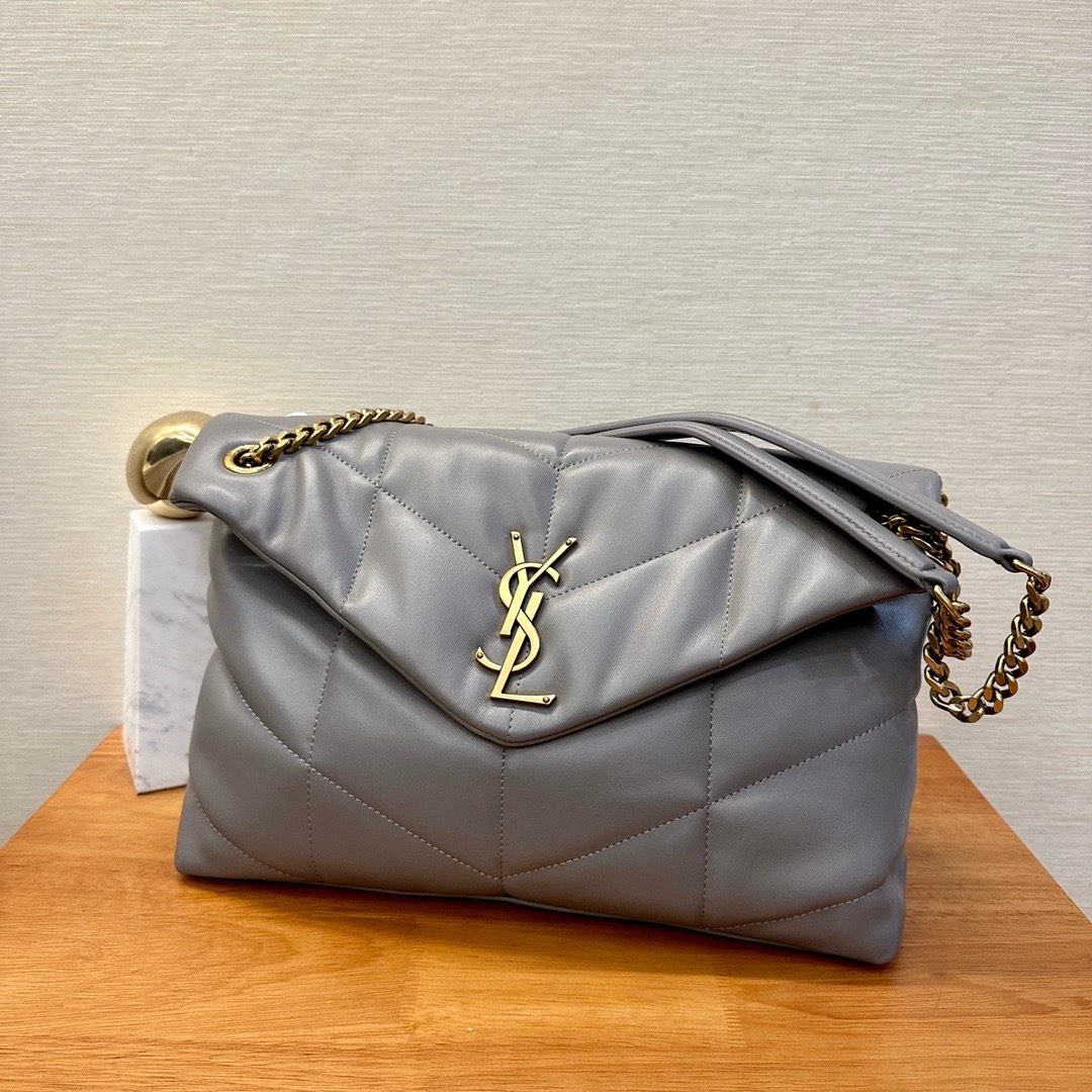 생로랑 Saint laurent/YSL 577475 퍼퍼 미디움 체인 백 퀼티드 램스킨 35CM