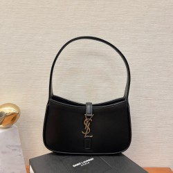 생로랑 Saint laurent/YSL 710318 Le 5 A 7 스무스 레더 르 5 아 7 미니 호보백 블랙 19CM