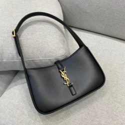 생로랑 Saint laurent/YSL 657228 Le 5 A 7 스무스 레더 브론즈 모노그램 르 5 아 7 호보백 블랙 23CM