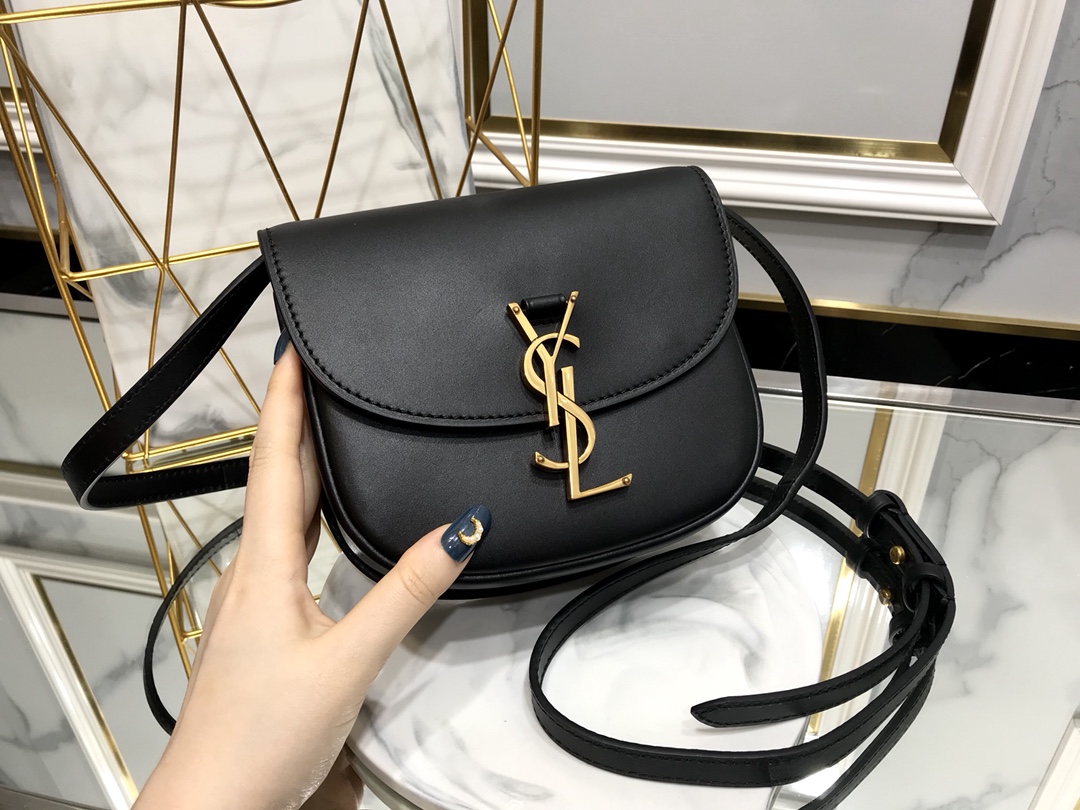 생로랑 Saint laurent/YSL 619740 Kaia Small 스무스 레더 카이아 스몰 사첼백 느와르 18CM