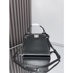 펜디 FENDI 266 PEEKABOO 탑 핸들백 23CM