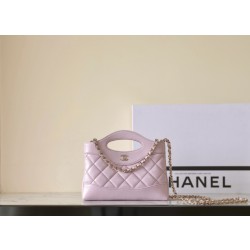 샤넬 CHANEL AP3656 31 나노 골드 CC 체인 백 로고 유광 카프스킨 & 골드 메탈 20.5CM