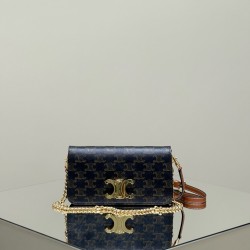 셀린느 Celine 10L972 Multipochette 멀티포쉐트 트리옹프 캔버스 카프스킨 탄 20.5CM