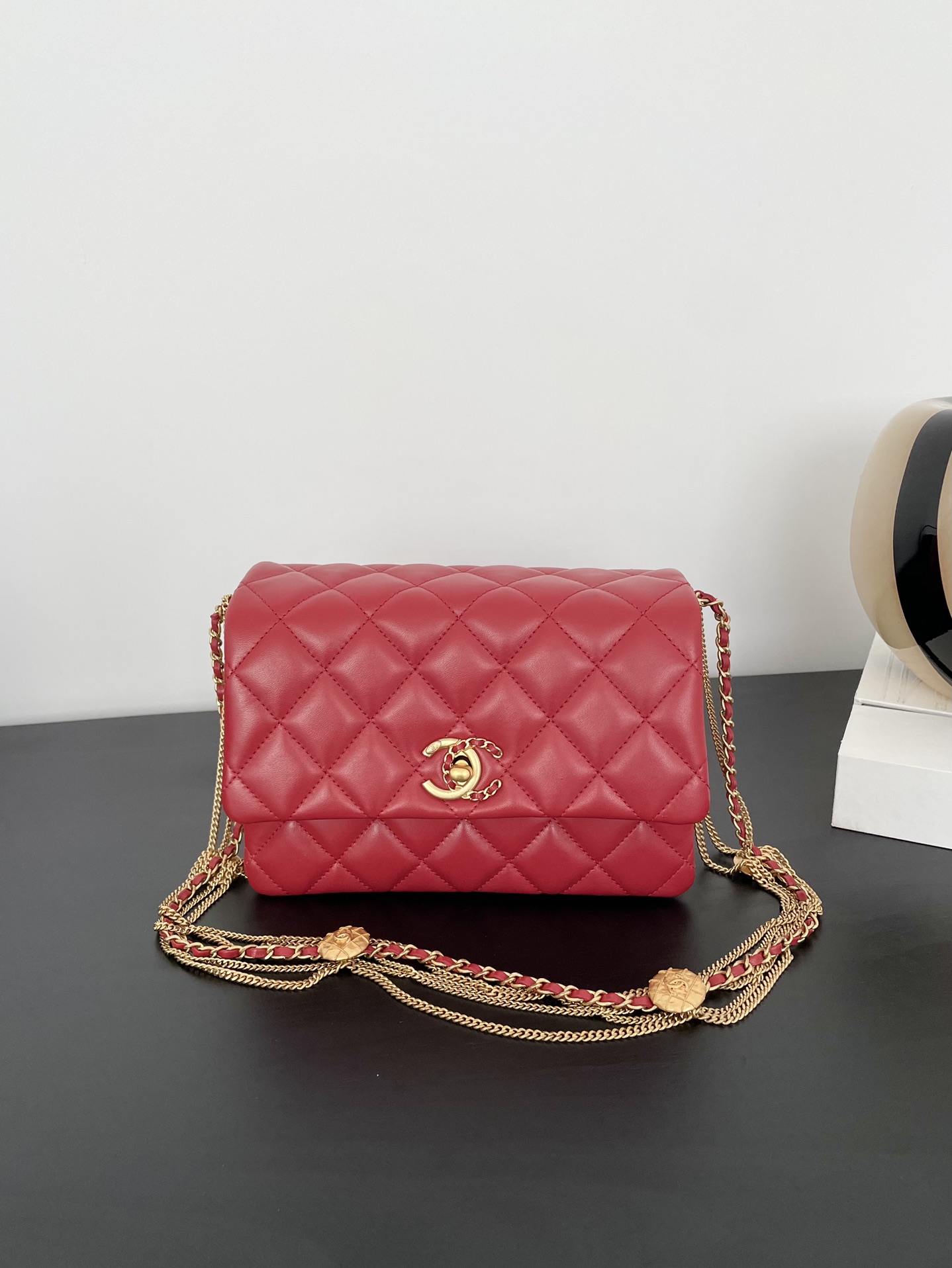 샤넬 CHANEL AS3378 체인 지갑 21.5CM