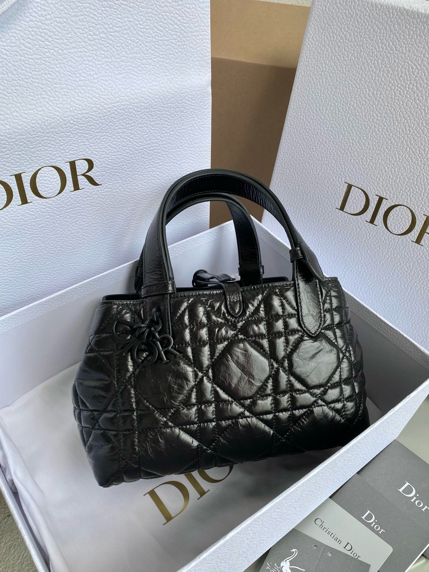 디올 Dior 1292 Toujours 탑 핸들백 23CM