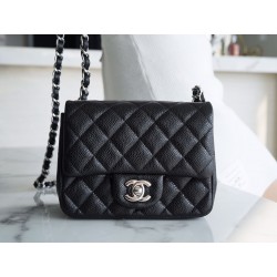 샤넬 CHANEL 1115 Classic Flap 클래식 스몰 플랩백 그레인드 카프스킨 17CM