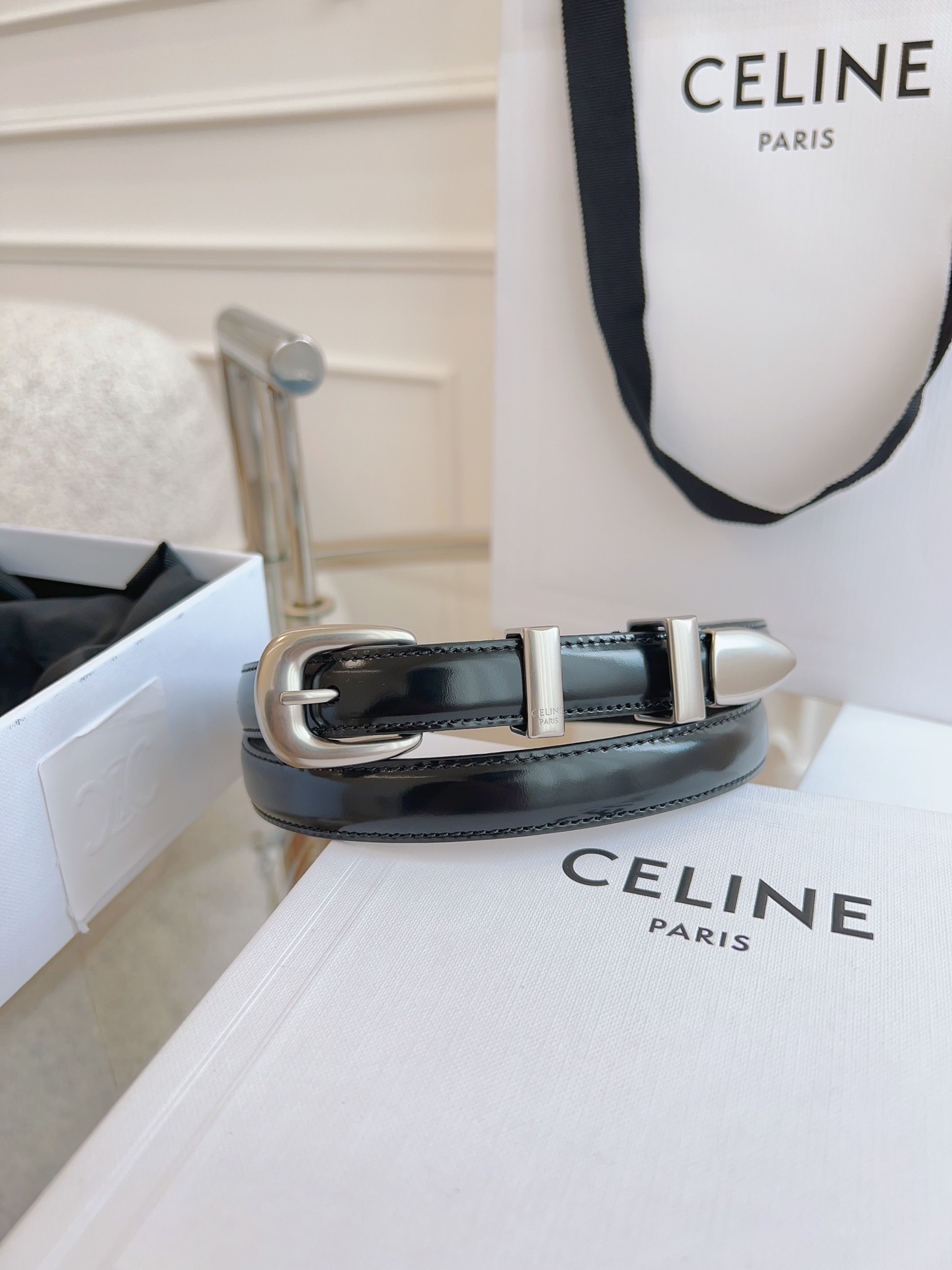 셀린느 Celine 웨스턴 벨트 빈티지 라지 Western Belt in Vintage Large 25mm