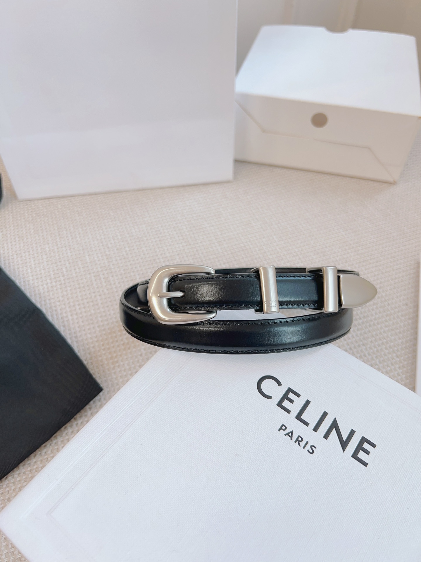 셀린느 Celine 웨스턴 벨트 빈티지 Western Belt in Vintage 18mm