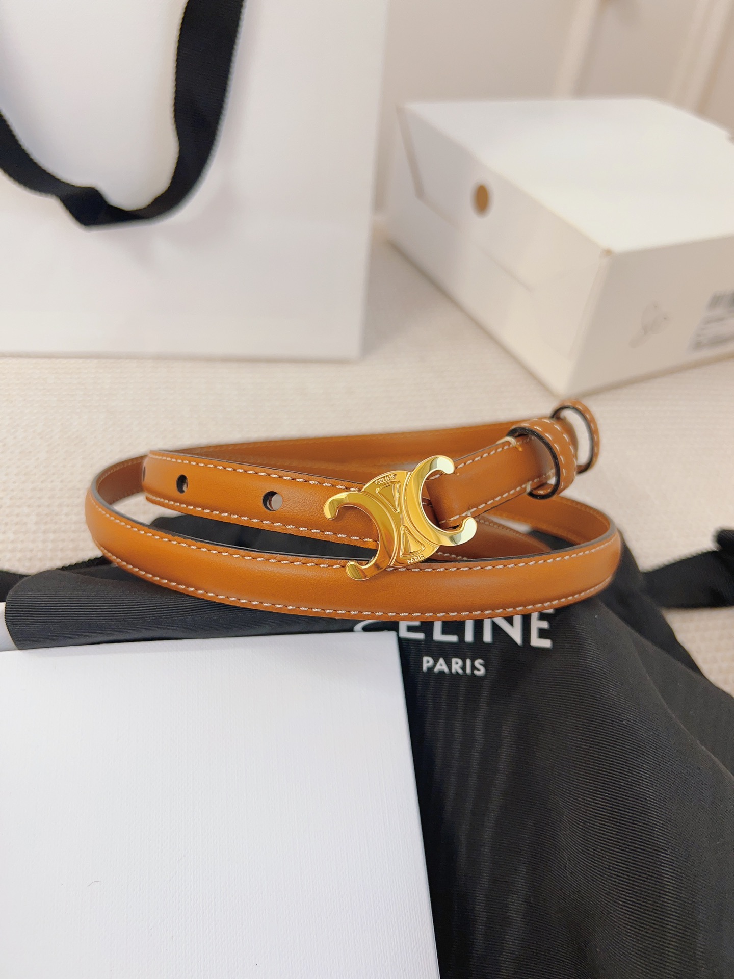 셀린느 Celine 웨스턴 벨트 빈티지 Western Belt in Vintage 13mm