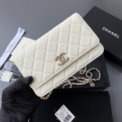 샤넬 Chanel AP3395 클래식 체인 지갑 그레인드 카프스킨 20CM