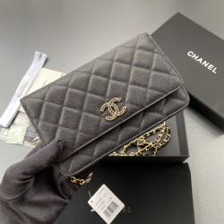 샤넬 Chanel AP3395 클래식 체인 지갑 그레인드 카프스킨 20CM