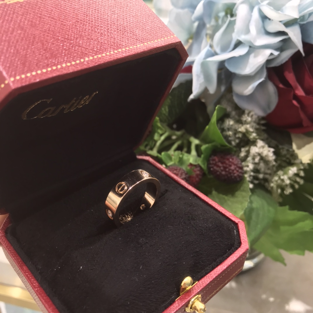 까르띠에 Cartier LOVE 반지  핑크 골드