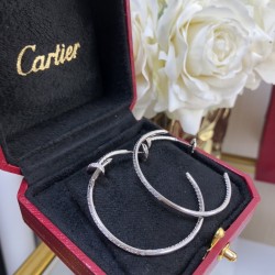 까르띠에 Cartier JUSTE UN CLOU 저스트 운 클루 귀걸이 화이트 골드 1.8mm N8515008