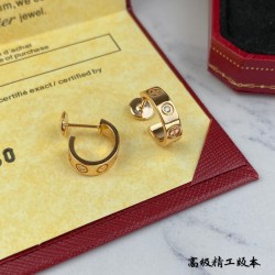 까르띠에 Cartier LOVE 러브 귀걸이 핑크 골드 5.7mm B8301218