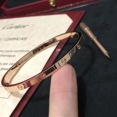 까르띠에 Cartier LOVE 러브 팔찌 핑크 골드