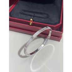 까르띠에 Cartier LOVE 러브 팔찌 화이트 골드 3.65mm N6710817