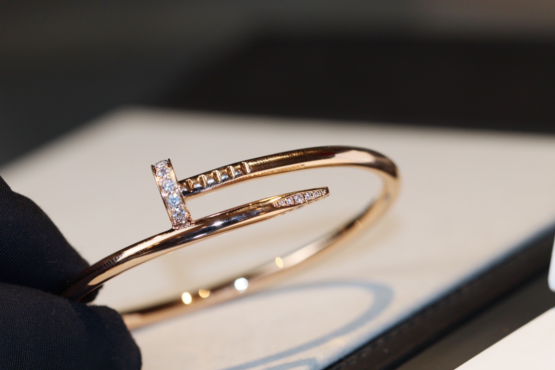 까르띠에 Cartier JUSTE UN CLOU 저스트 앵 끌루 브레이슬릿 팔찌 핑크 골드 3.5mm B6048517