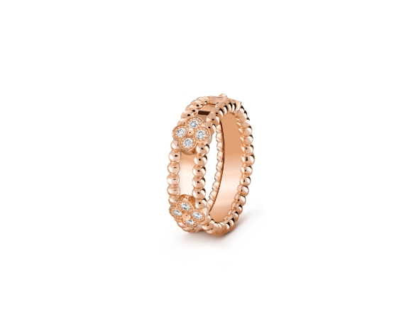 반클리프 Van Cleef & Arpels 뻬를리 스위트 클로버 Perlée sweet clovers 반지 핑크 골드 VCARPJMY00
