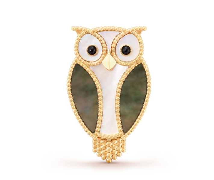 반클리프 Van Cleef & Arpels 럭키 애니멀즈 이부 Lucky Animals Owl 브로치 VCARP2AV00