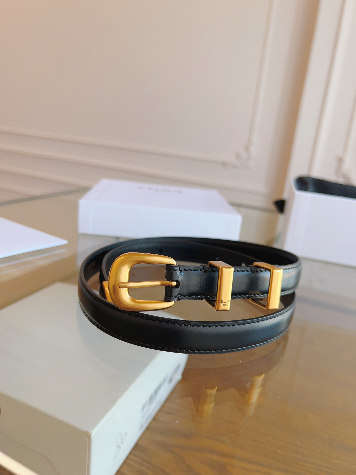 셀린느 Celine 웨스턴 벨트 빈티지 Western Belt in Vintage 18mm