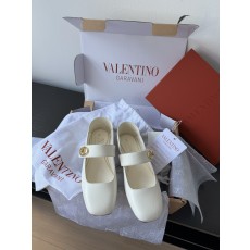 발렌티노 Valentino 톤온톤 스터드 락스터드 새틴 발레리나 핑크 피피