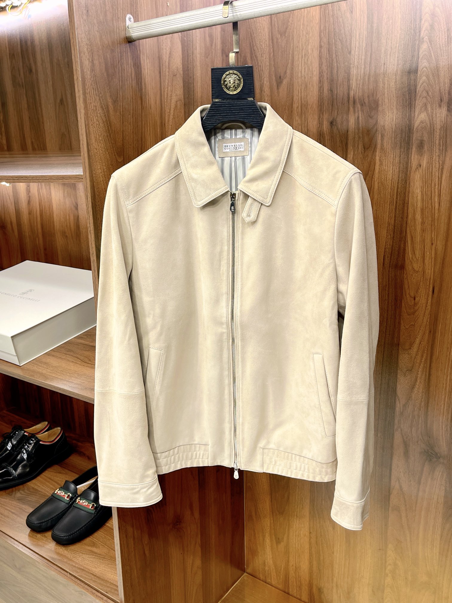 브루넬로 쿠치넬리 Brunello Cucineli 레더 재킷