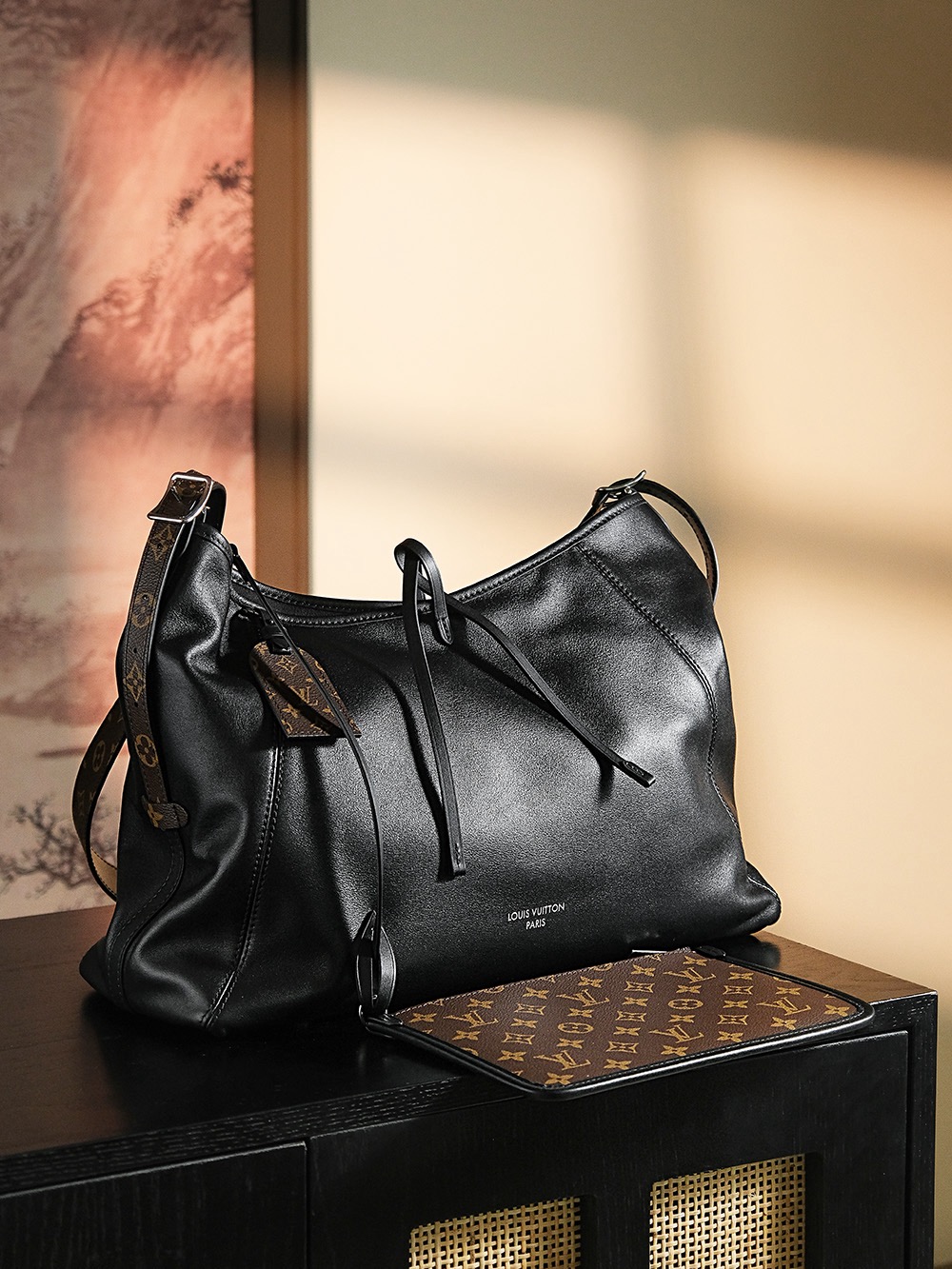 【GR】루이비통 Louis Vuitton M25143 Carryall Dark 캐리올 다크 MM 블랙 39CM