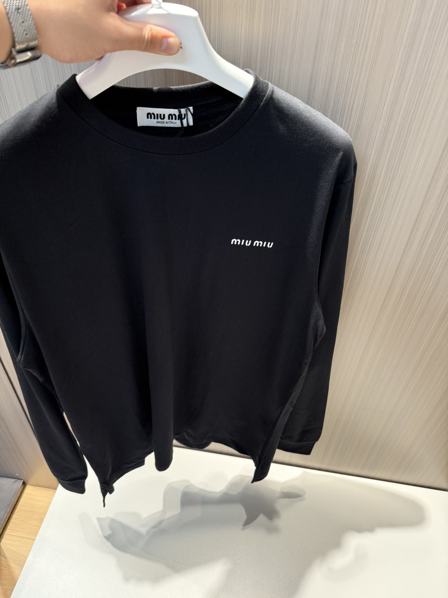 미우 미우 Miu Miu 긴팔 티셔츠 MJL545_14RR_F0002_S_OOO