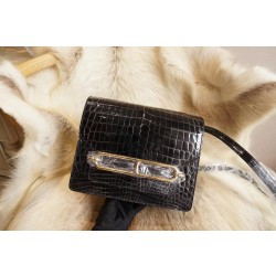 에르메스 Hermes Roulis 23 Shiny crocodile