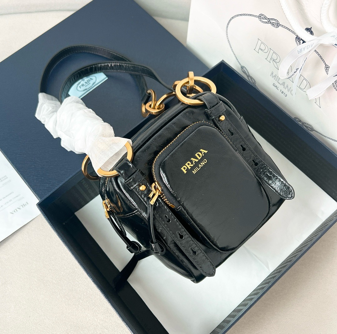 프라다 Prada 1BB137 Dangel 탑 핸들백 14CM