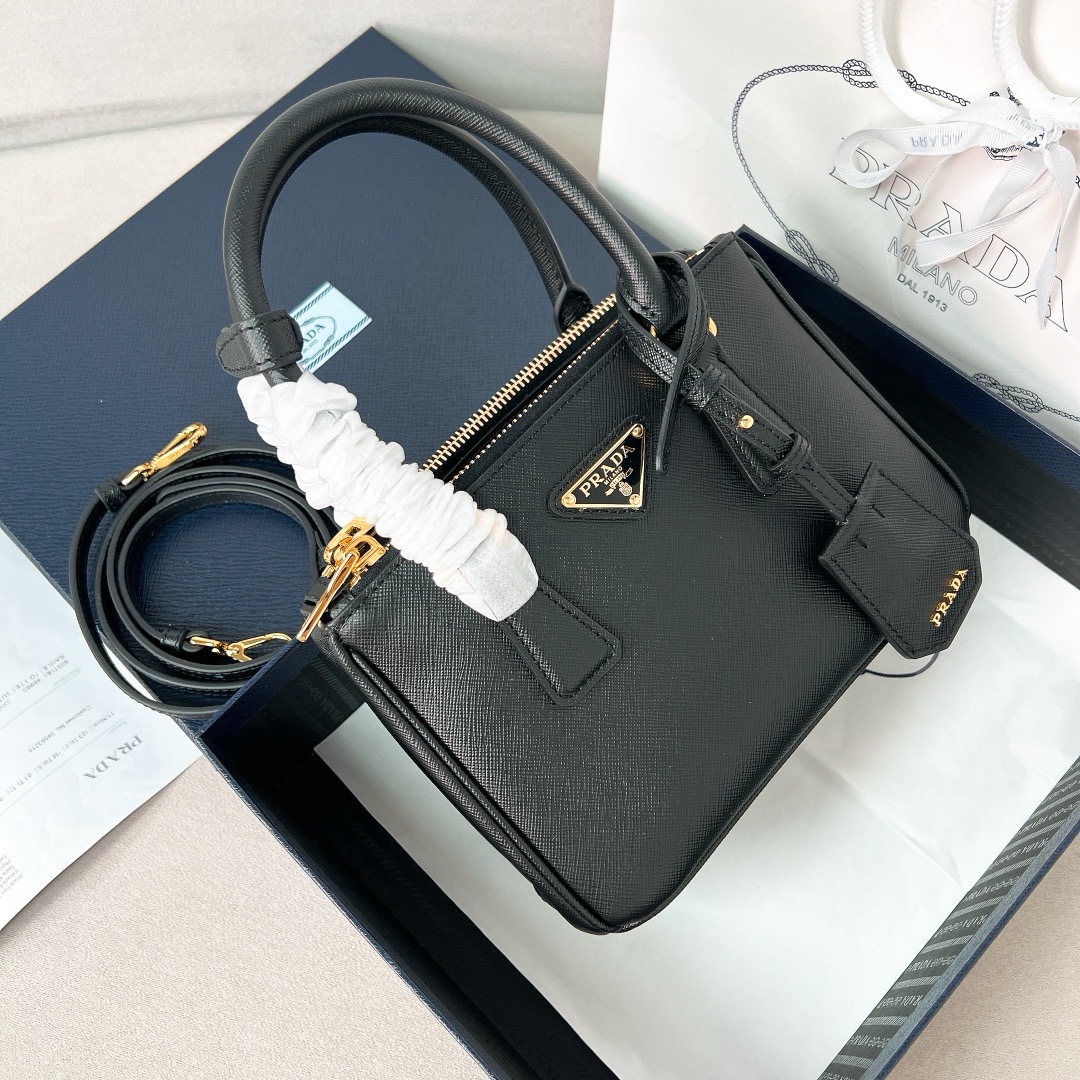 프라다 Prada 1BA906 MINI Galleria Saffiano 탑 핸들백 20CM