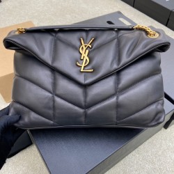 생로랑 Saint laurent/YSL 577475 Puffer Medium Chain Bag In Quilted Lambskin Black 35cm