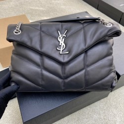 생로랑 Saint laurent/YSL 577475 Puffer Medium Chain Bag In Quilted Lambskin Black 35cm