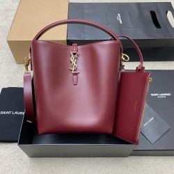 생로랑 Saint laurent/YSL 742828 Le 37 in Shiny Leather Rouge Cabernet