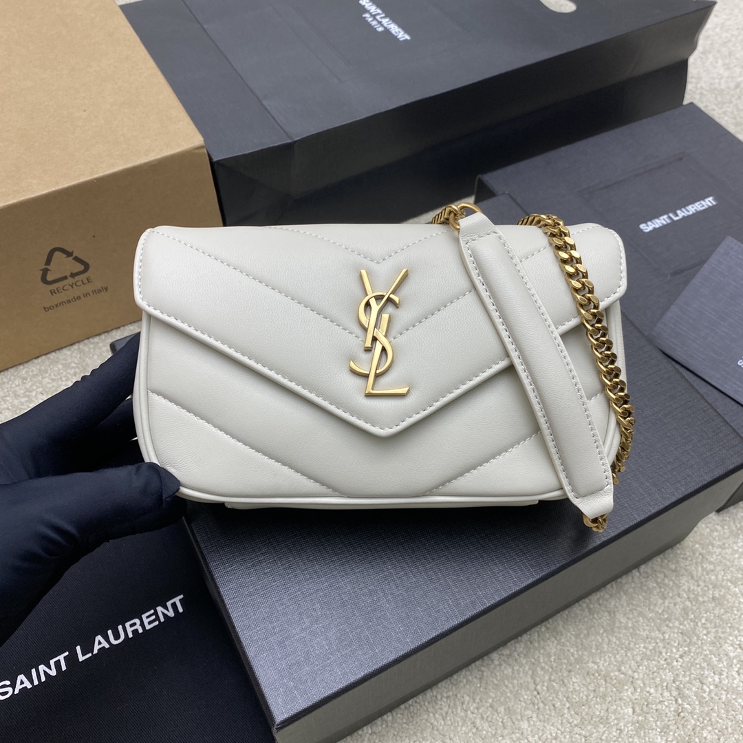 생로랑 Saint laurent/YSL 821749 Loulou Mini in Lambskin White