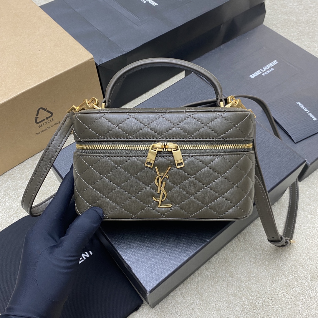 생로랑 Saint laurent/YSL 766731 Gaby Vanity Bag In Lambskin Light Musk